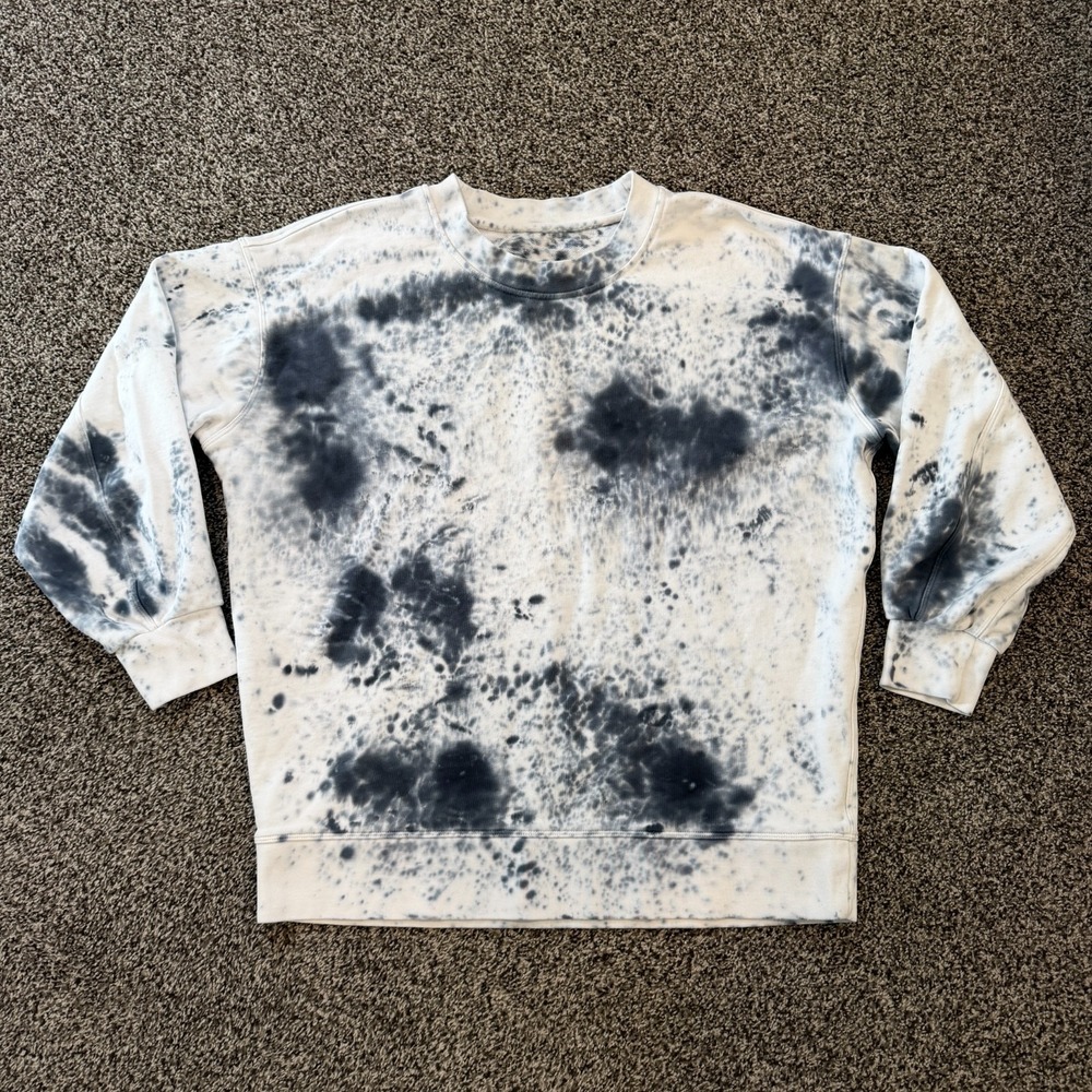 lululemon Perfectly Oversized Crew Tie Dye in Marble Dye Classic Navy Size 4